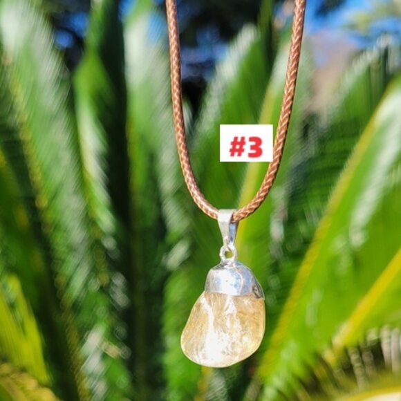 Citrine Crystal Gemstone Tumbled Pendants - Picture 8 of 8